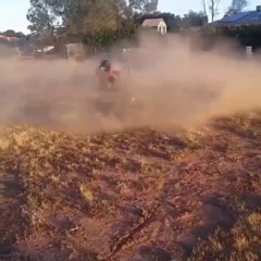 Spinning dirt bike