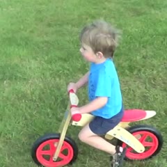 Father of the Year - Boy on bike crashes into tree