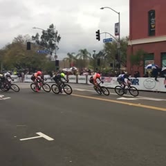 Redlands Bicycle Classic 2016 pro crit race crash final corner