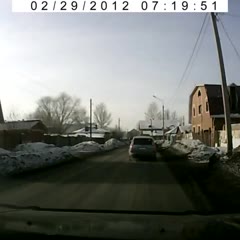 Car Flies Through Snow