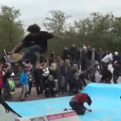 Mind-melting skateboard trick