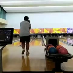 Bowling Ball Bounces out of Gutter to get a Strike - 1003298