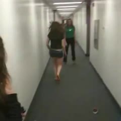 Girl Attempts to Dodge a Wrench