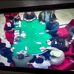 Dealer throws chair at player