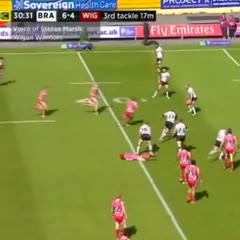 Sam Tomkins (TRY) KO'd by Gareth Raynor