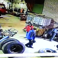 Mechanic meets tire from hell