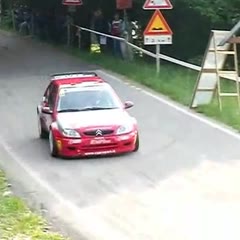 Rally Car Loses Both Rear Wheels