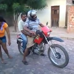 Drunk guys and a motorcycle, always a good combination