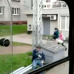 Drunk Man Falls out of Tram