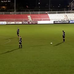 Unlucky player knocked out by team-mate