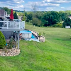 Dad Tries To Drain Pool The Easy Way