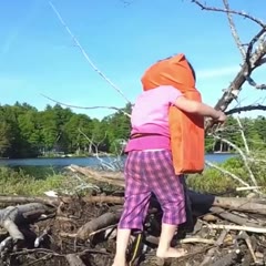 Little Girl Finds a Giant Snake