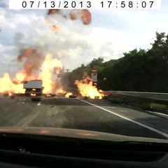 Gas Cylinder Truck Crash