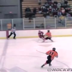 Massive High School Hockey Hit - Lincoln vs West Salem - Semifinal 2014