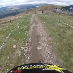 Me (Danny Hart) doing a practise run down Fort William, 2014 BDS.