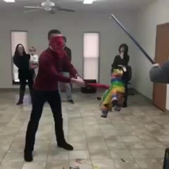 Full power on a piñata