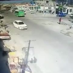 Truck hits roadside houses like rocket