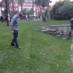 Drunk guy tries to jump River in Bournemouth gardens