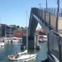 Sailboat Hits Bridge In Norway