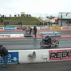 Biker Crash At Santa Pod