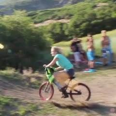 Girl Wrecks Hard On Bike Jump