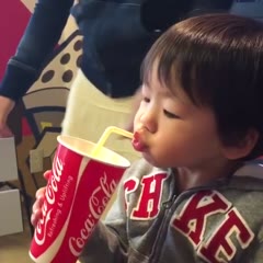 Little Boy Dumps Soda on Face