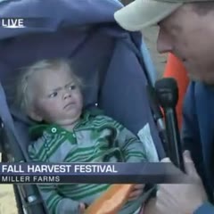 Dan Daru makes baby cry on live T.V.