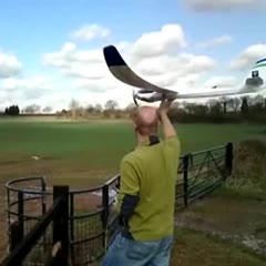 RC Plane Crashes into a Gate