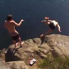 Cliff Jump Fail