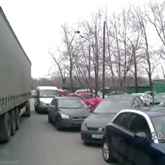 Truck Drags Car Down The Street