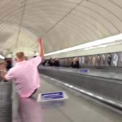 london underground escalator fail!!!