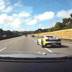 Lamborghini Gallardo Crash on Highway