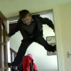 Funny Little Boy Falling