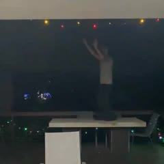 Guy Falls Through A Concrete Table In The Middle Of His Dance Performance