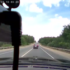 Oncoming Truck Crashes Into Car