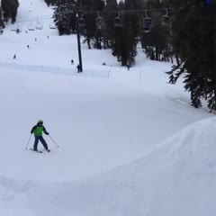 First attempt at hitting a ski jump