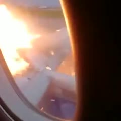 Images of the burning plane