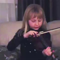 Girl's Bow Breaks While Playing Violin