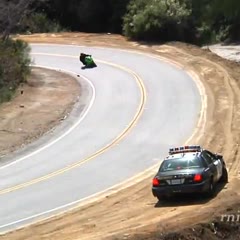 Zx6r Crashes in Front of California Highway Patrol