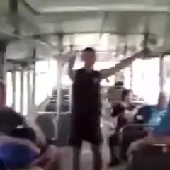 Guy Falls Out of Moving Bus