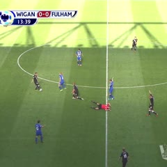 Steve Sidwell’s Tackle On Referee Lee Probert During Wigan vs Fulham 