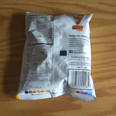 Nearly empty bag of lays