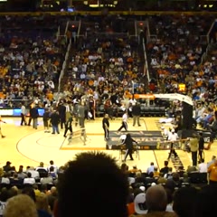 Guy Dunks Himself Through Basketball Hoop Phoenix Suns Gorilla