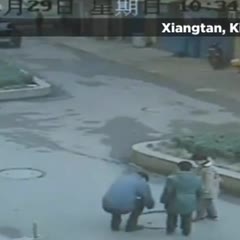 Manhole Cover Explode In The Face Of A Man