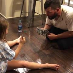 Adorable Moment Father Pranks Daughter