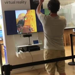 Guy Falls During Virtual Reality Demo