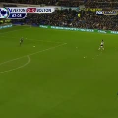 Everton goalkeeper Tim Howard goal from nearly 100m