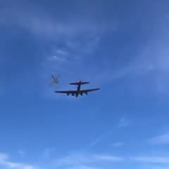 Midair collision between a P-63 and B-17 over Dallas Airport during air show
