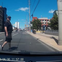 J walking Pedestrian Instant Karma