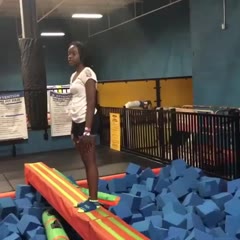 She really stuck that landing!
